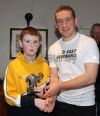 Richie Hogan Presents Thomas Scally with the Most Improved Under 12 Player