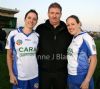 Former Cushendun Chairman, Alex Hamilton, with his two daughters Joanne and Grace, who both play for Tara